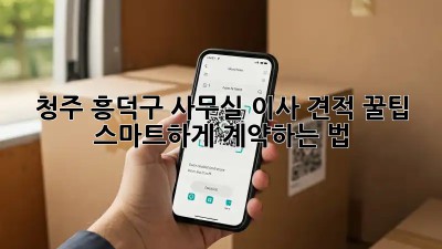 청주 흥덕구 사무실 이사 견적 꿀팁🍯: 스마트하게 계약하는 법!